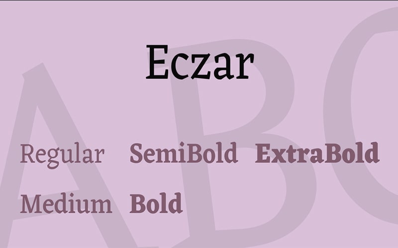 Eczar Font Family Free Download
