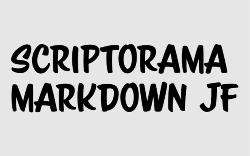 Scriptorama Markdown Jf Font Family Free Download