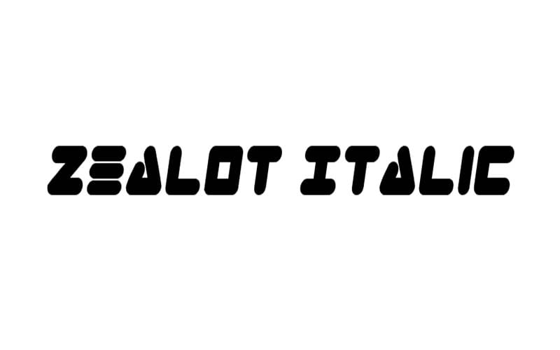 Zealot Italic Font Free Family Download