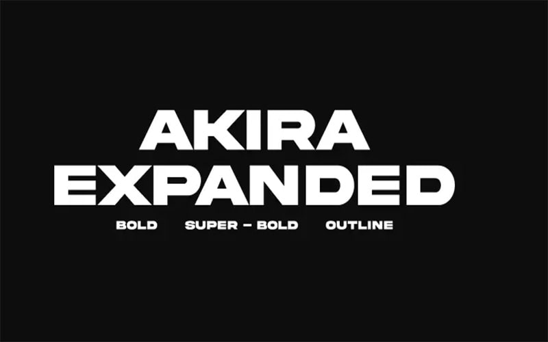 Akira Expanded Font family free download