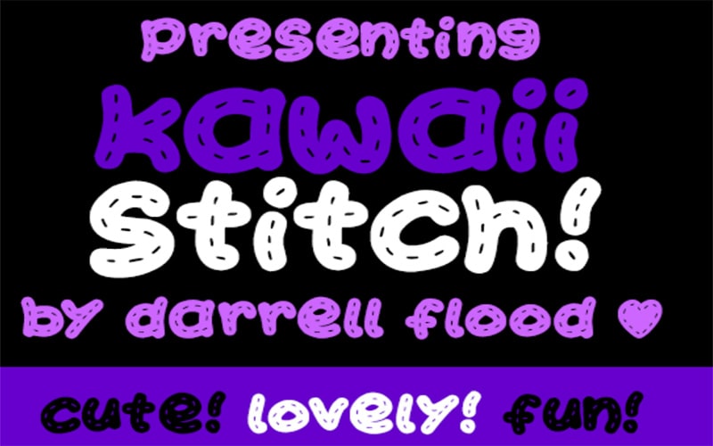 Kawaii Stitch Font family free download