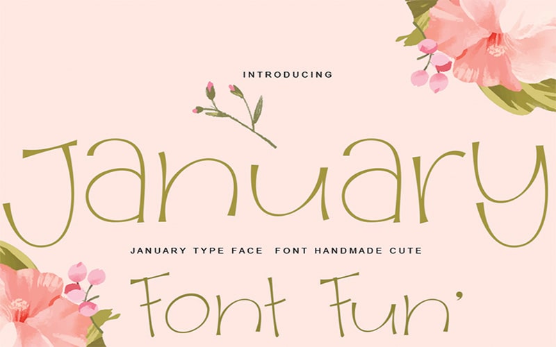 Oh January Font family free download