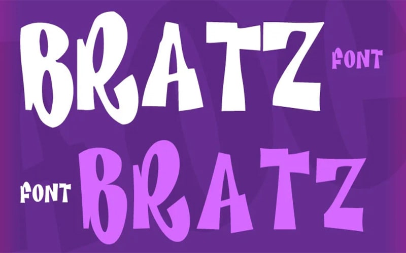 Bratz font family free download