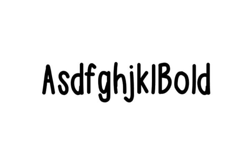 AsdfghjklBold Font Free Download