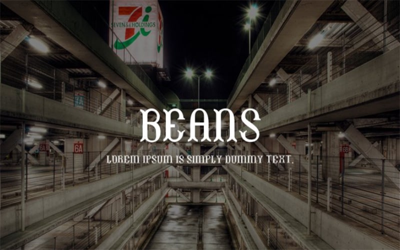 Beans Font family free download