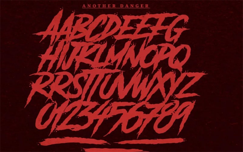 Another Danger Font Family Free Download