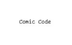 Comic Code Font Family Free Download