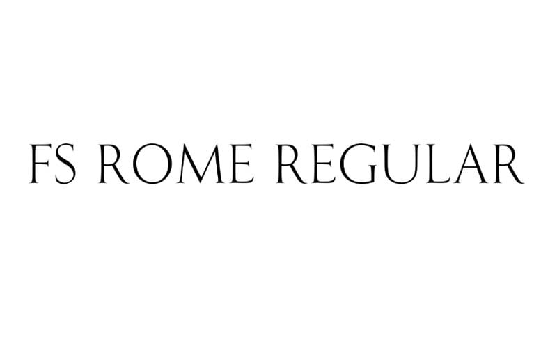 FS Rome Regular Font Free Family Download