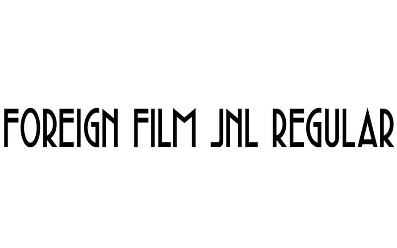 Foreign Film Jnl Regular Font Download