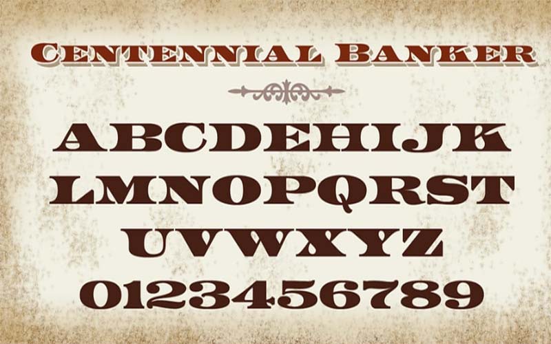 LHF Centennial Banker Font Free Family Download