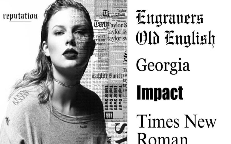 Reputation (Taylor Swift) Font Family Free Download