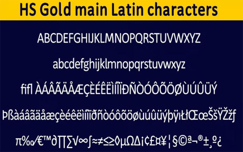 HS Gold Font Family Download