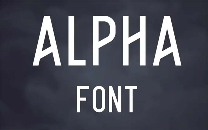 Alpha font Family Free Download