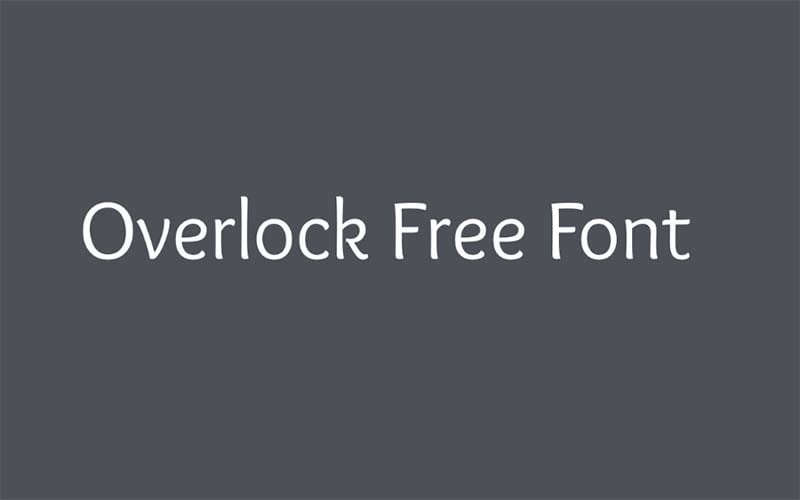 Overlock Font Family Free Download