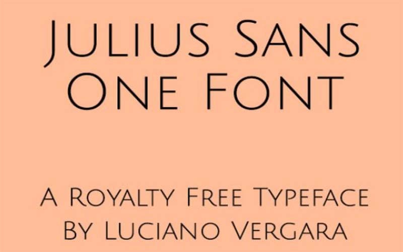 Julius Sans One font Family Free Download