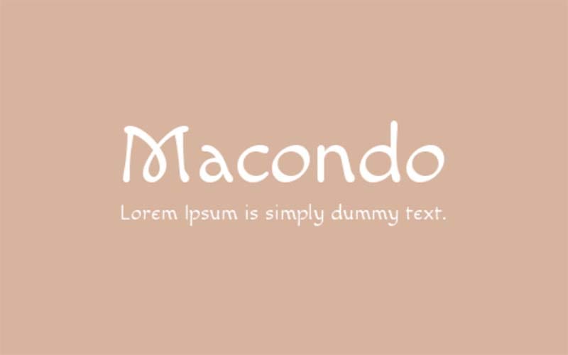 Macondo Font Family Free Download