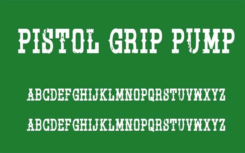 Pistol Grip Pump Font Family Free Download