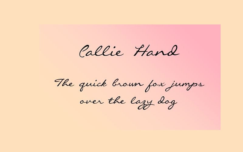 Callie Hand Font Free Download