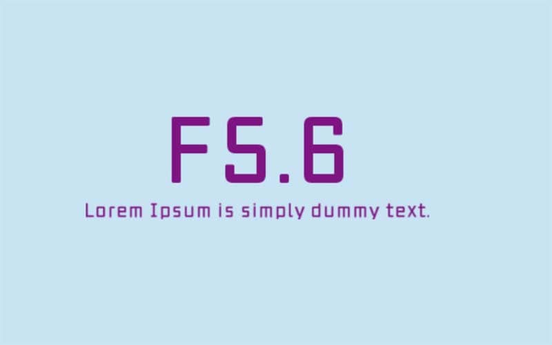 F5.6 Font Family Free Download