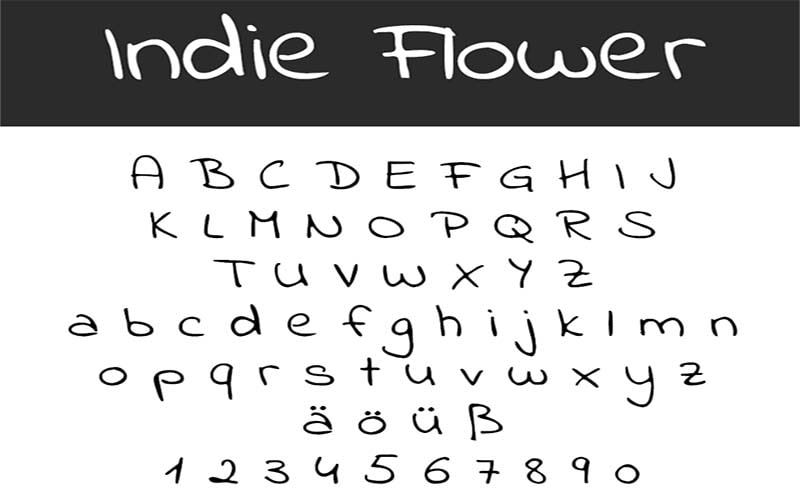Indie Flower Font Family Free Download