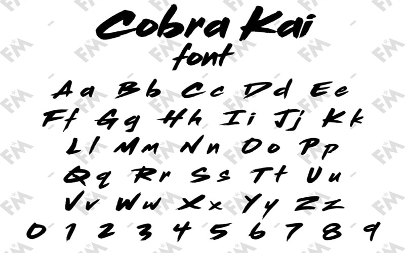 Cobra Kai Font Family Free Download
