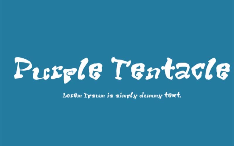 Purple Tentacle Font Family Free Download