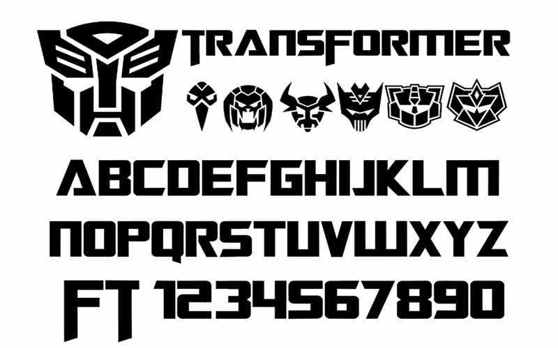 Transformers Font Family Free Download
