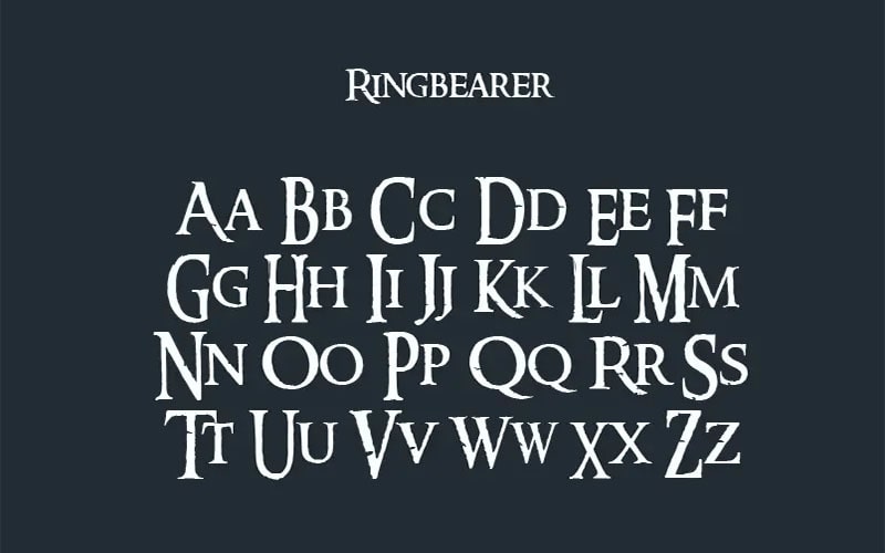 Lord Of The Rings Font Family Free Download