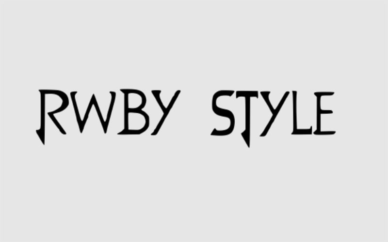 RWBY Style Font Family Free Download