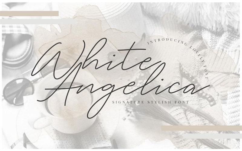 White Angelica Font Free Family Download