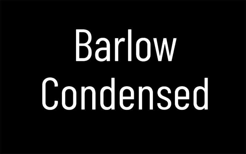 Barlow Condensed Font Free Download