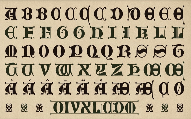 Initials Gothic C Font Free Family Download