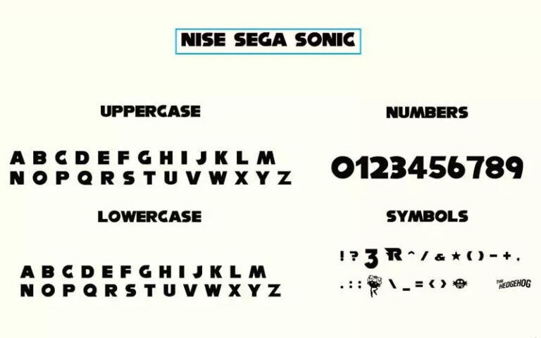 Nise Sega Sonic Font Free Download