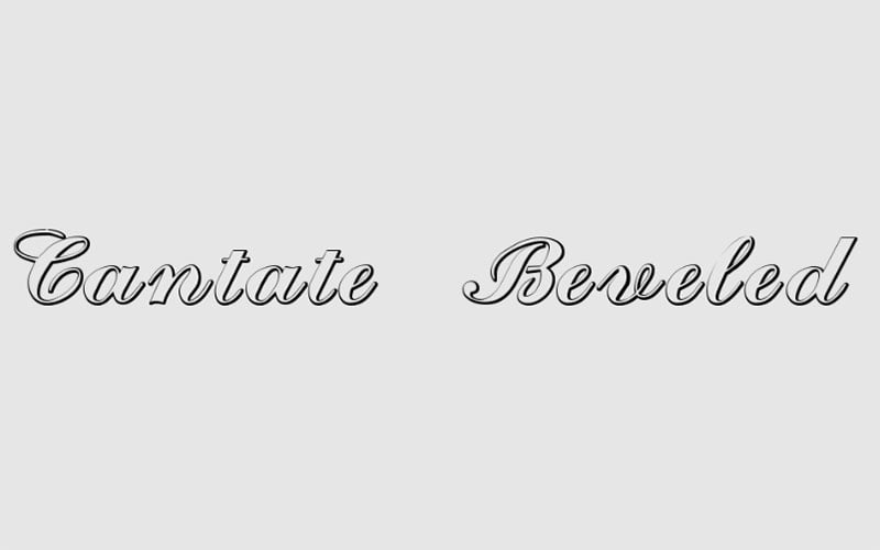 Cantate Beveled Font Free Family Download