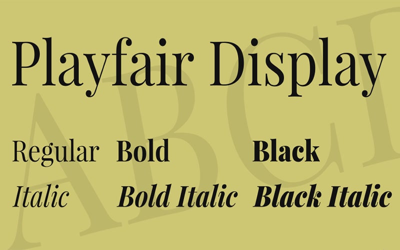 Playfair Display Font Free Family Download