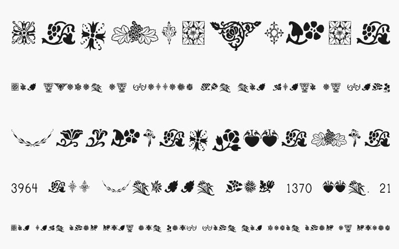 Printers Ornaments One Font Family Free Download