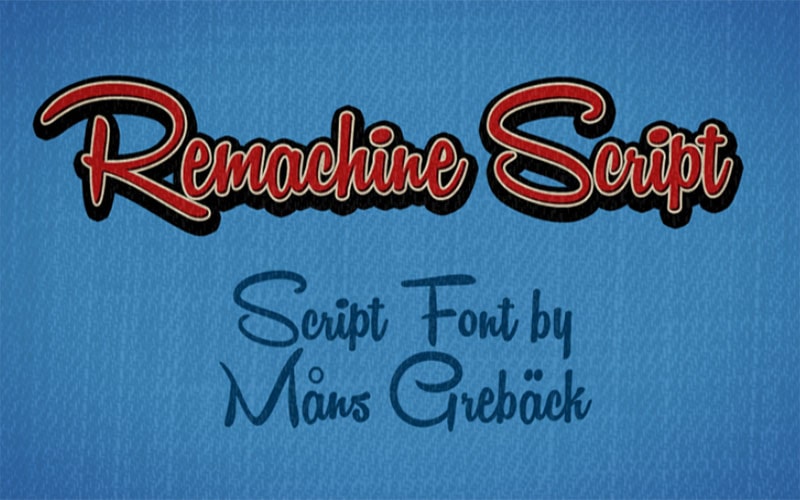 Remachine Script Font Free Family Download