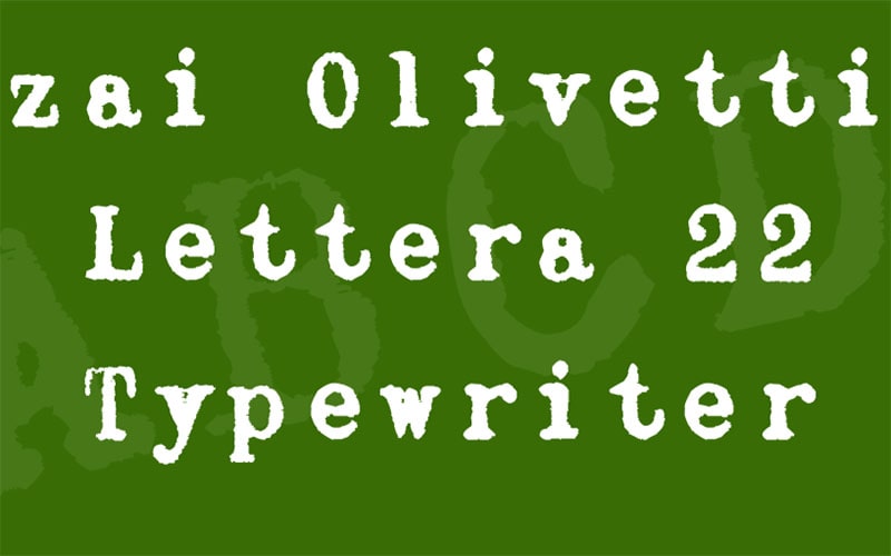 zai Olivetti Lettera 22 Typewriter Font Free Family Download