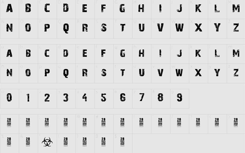 28 Days Later Font Free Download