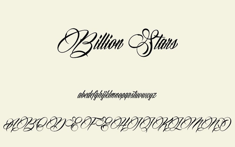 Billion Stars Font Free Family Download