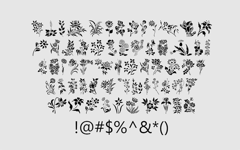HFF Floral Stencil Font Free Family Download